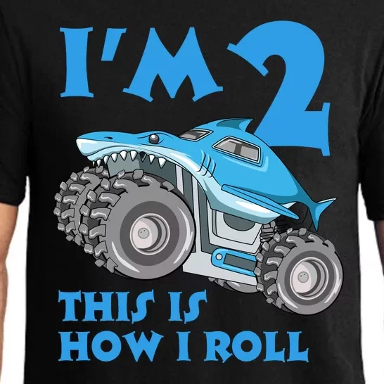 2 Year Old 2nd Birthday Monster Truck Car Pajama Set