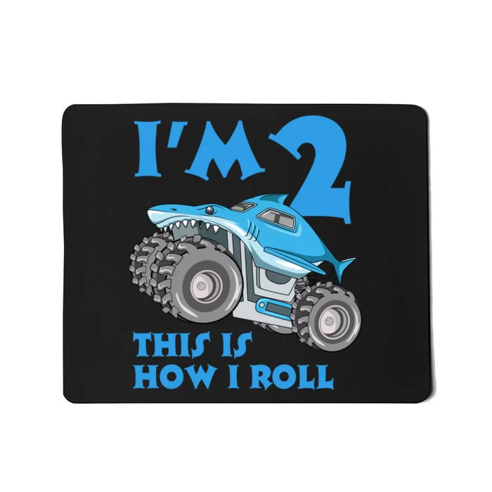 2 Year Old 2nd Birthday Monster Truck Car Mousepad