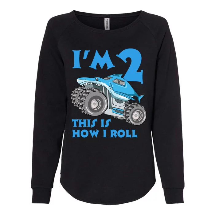 2 Year Old 2nd Birthday Monster Truck Car Womens California Wash Sweatshirt