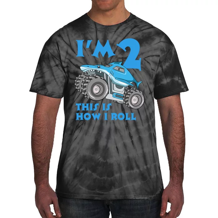 2 Year Old 2nd Birthday Monster Truck Car Tie-Dye T-Shirt