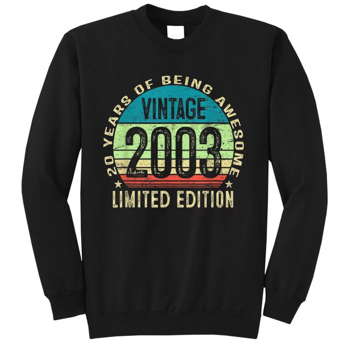 20 Year Old Gift Boys Girls Teen Vintage 2003 20th Birthday Sweatshirt