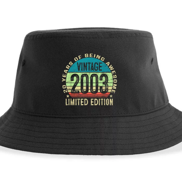 20 Year Old Gift Boys Girls Teen Vintage 2003 20th Birthday Sustainable Bucket Hat