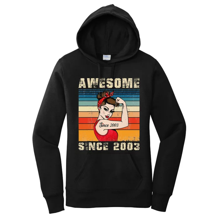 20 Year Old Awesome Since 2003 20th Birthday Gifts Wo Women's Pullover Hoodie