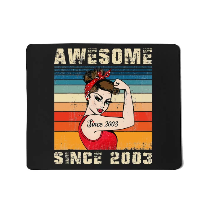 20 Year Old Awesome Since 2003 20th Birthday Gifts Wo Mousepad