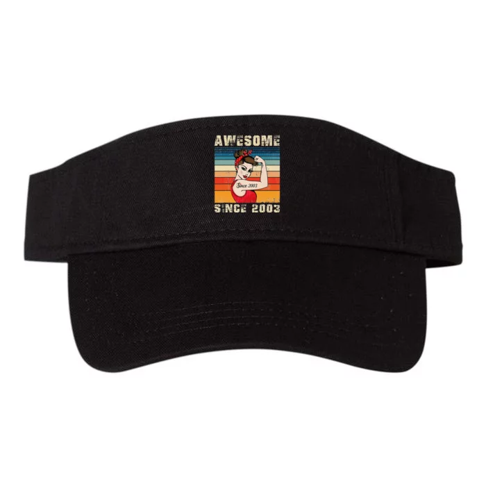 20 Year Old Awesome Since 2003 20th Birthday Gifts Wo Valucap Bio-Washed Visor