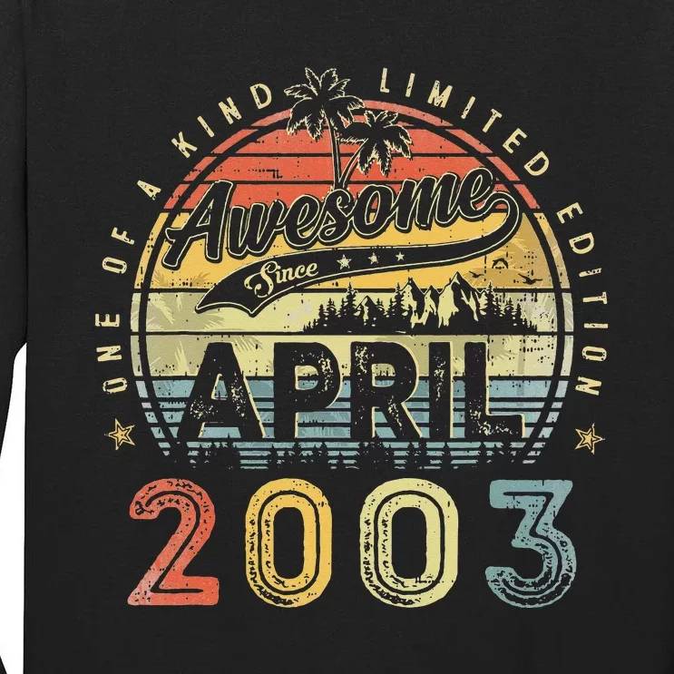 20 Year Old Awesome Since April 2003 20th Birthday Tall Long Sleeve T-Shirt