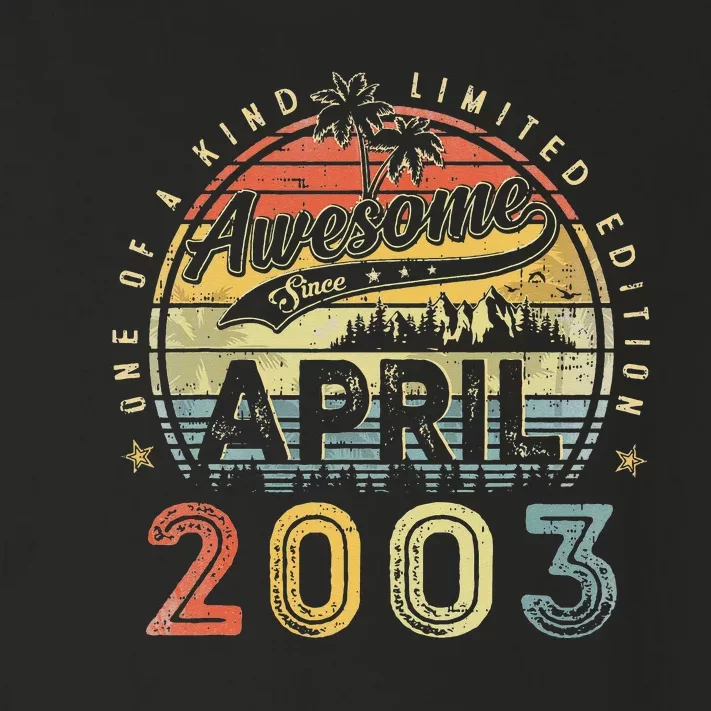 20 Year Old Awesome Since April 2003 20th Birthday Toddler Long Sleeve Shirt