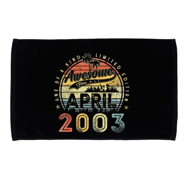 20 Year Old Awesome Since April 2003 20th Birthday Microfiber Hand Towel