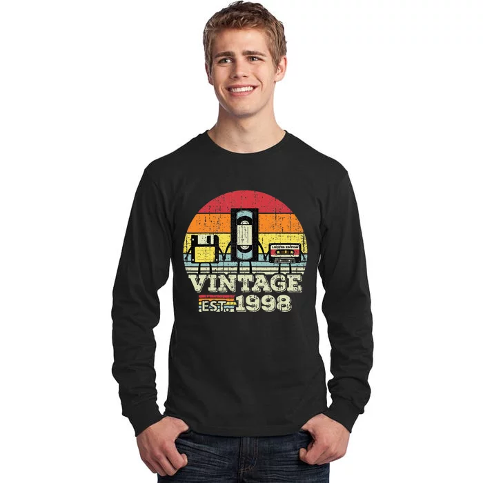 25 Year Old Funny Vintage 1998 25th Birthday Gifts Women Tall Long Sleeve T-Shirt