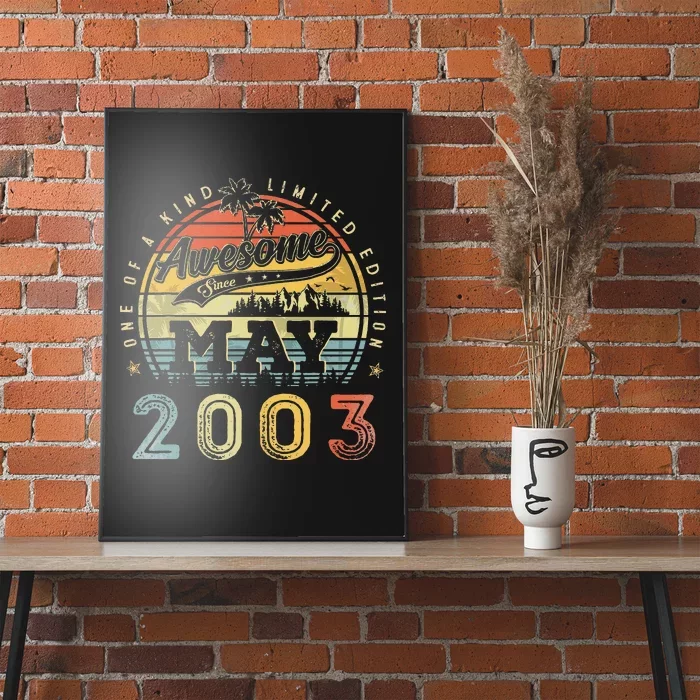 20 Year Old Awesome Since May 2003 20th Birthday Poster