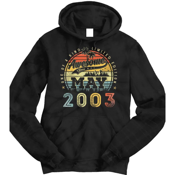 20 Year Old Awesome Since May 2003 20th Birthday Tie Dye Hoodie