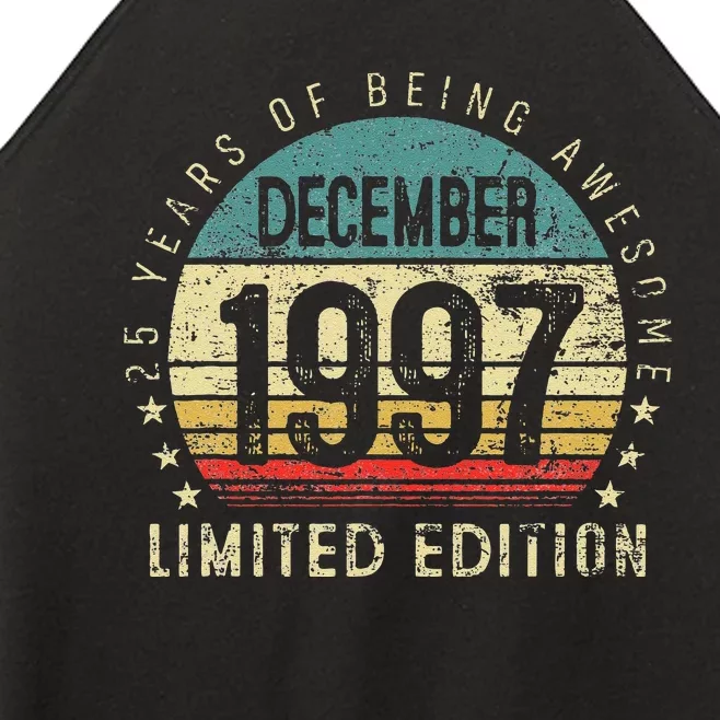 25 Year Old Gift December 1997 Limited Edition 25th Birthday Women’s Perfect Tri Rocker Tank