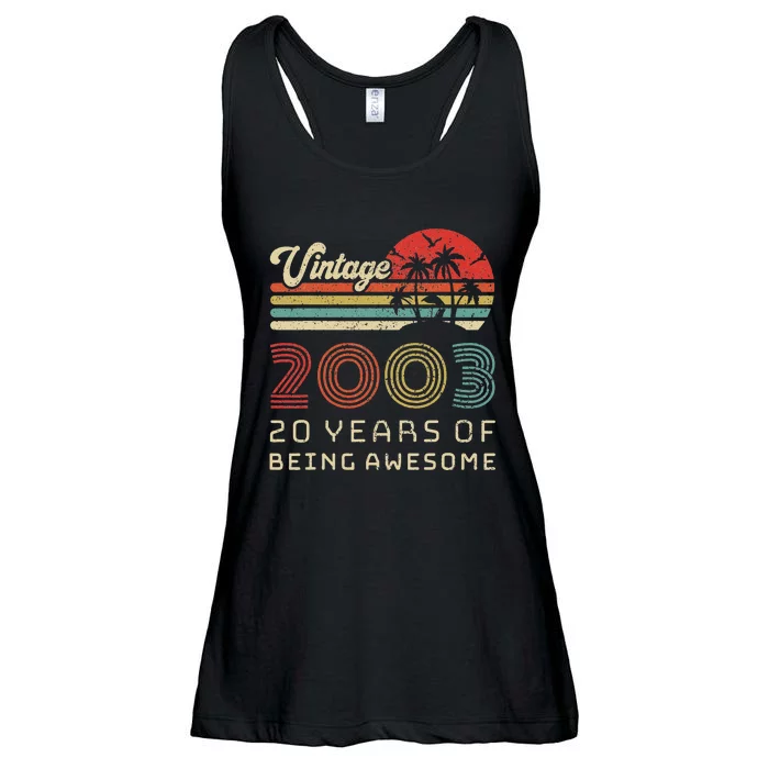 20 Year Old Birthday Vintage 2003 20th Birthday Ladies Essential Flowy Tank