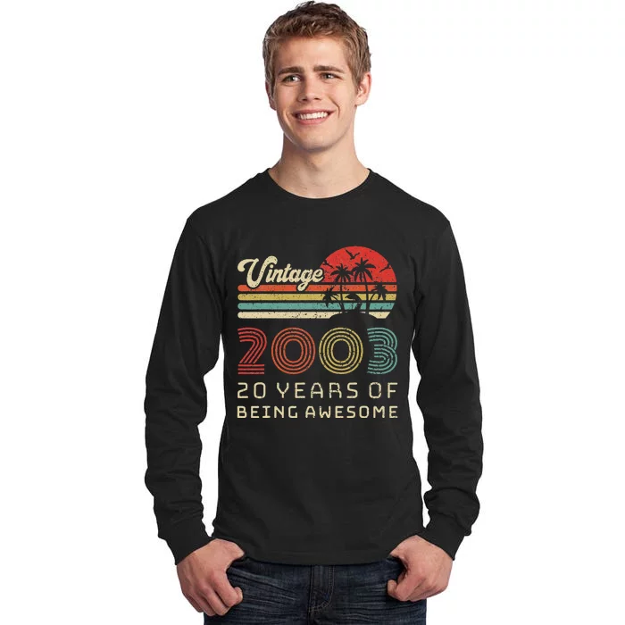 20 Year Old Birthday Vintage 2003 20th Birthday Tall Long Sleeve T-Shirt