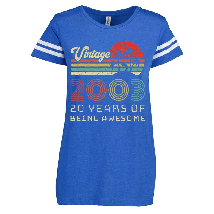 20 Year Old Birthday Vintage 2003 20th Birthday Enza Ladies Jersey Football T-Shirt