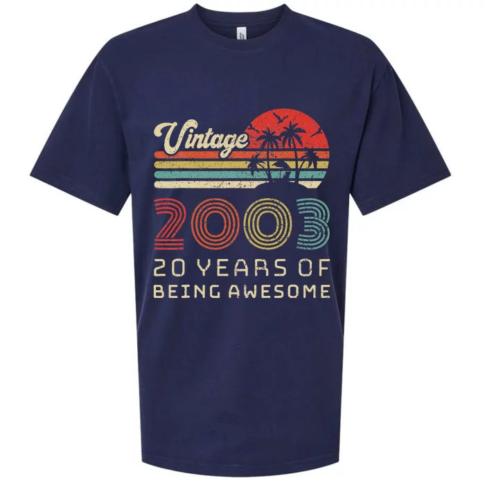 20 Year Old Birthday Vintage 2003 20th Birthday Sueded Cloud Jersey T-Shirt