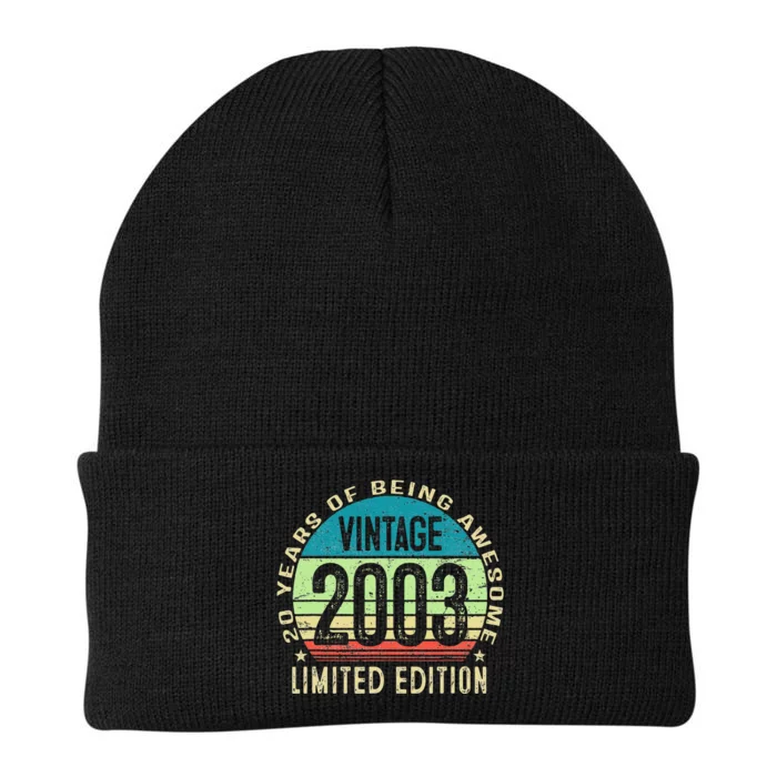 20 Year Old Gift Teen Vintage 2003 20th Birthday Knit Cap Winter Beanie