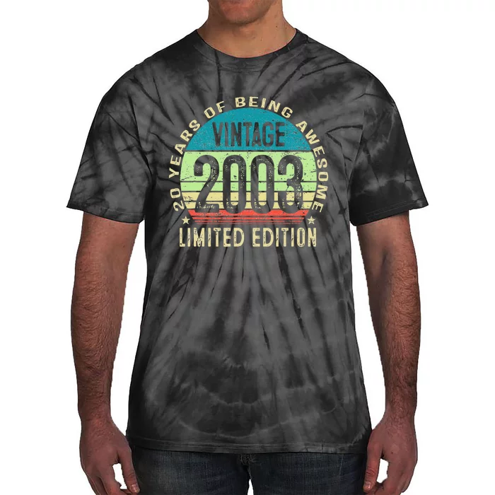 20 Year Old Gift Teen Vintage 2003 20th Birthday Tie-Dye T-Shirt