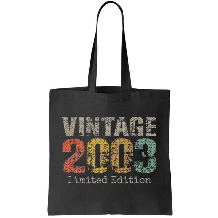 20 Year Old Gifts Vintage 2003 Limited Edition 20th Birthday Tote Bag