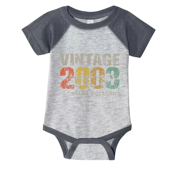 20 Year Old Gifts Vintage 2003 Limited Edition 20th Birthday Infant Baby Jersey Bodysuit