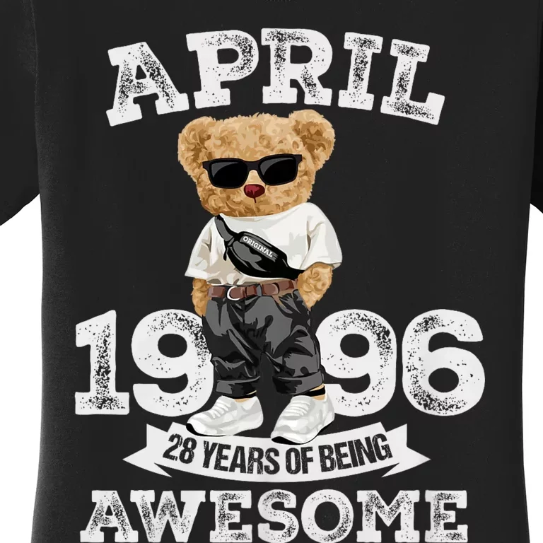 28 Year Old Awesome April 1996 28th Birthday Gifts Women's T-Shirt