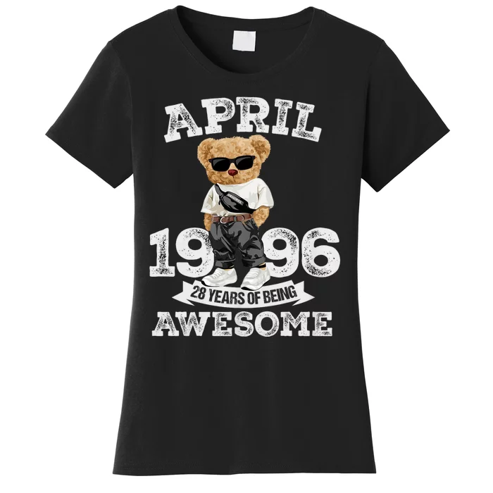 28 Year Old Awesome April 1996 28th Birthday Gifts Women's T-Shirt