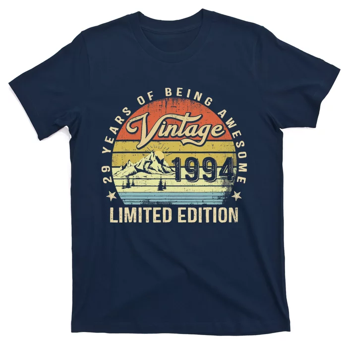 29 Year Old Gifts Vintage 1994 Limited Edition 29th Birthday T-Shirt