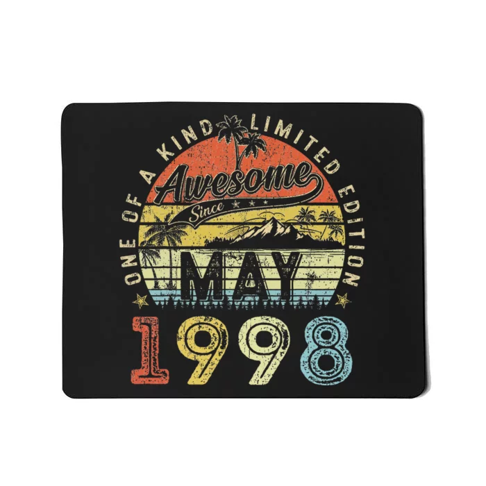 25 Year Old Awesome Since May 1998 25th Birthday Mousepad