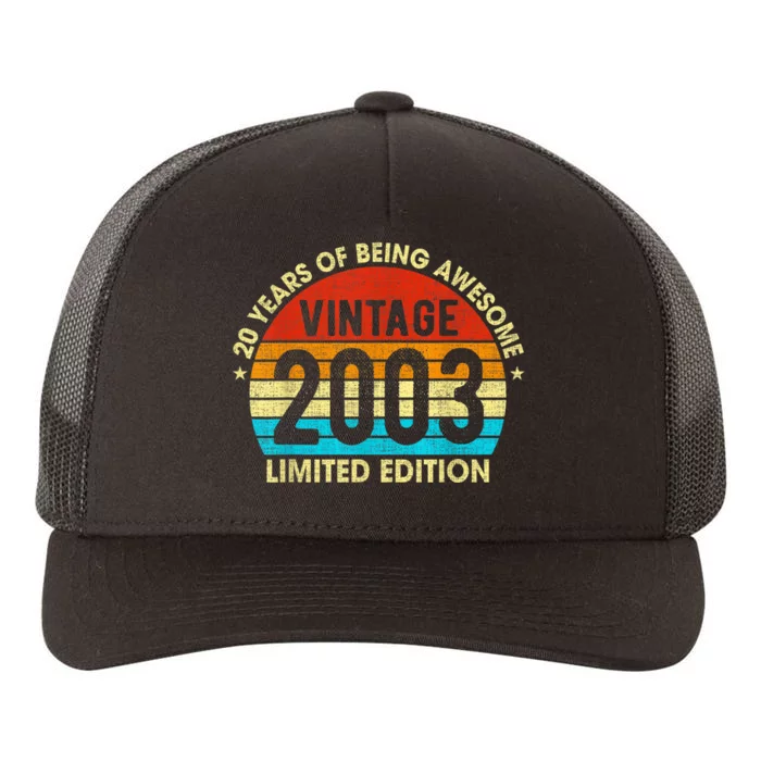 20 Years Old Gift Vintage 2003 Limited Edition 20th Birthday Yupoong Adult 5-Panel Trucker Hat