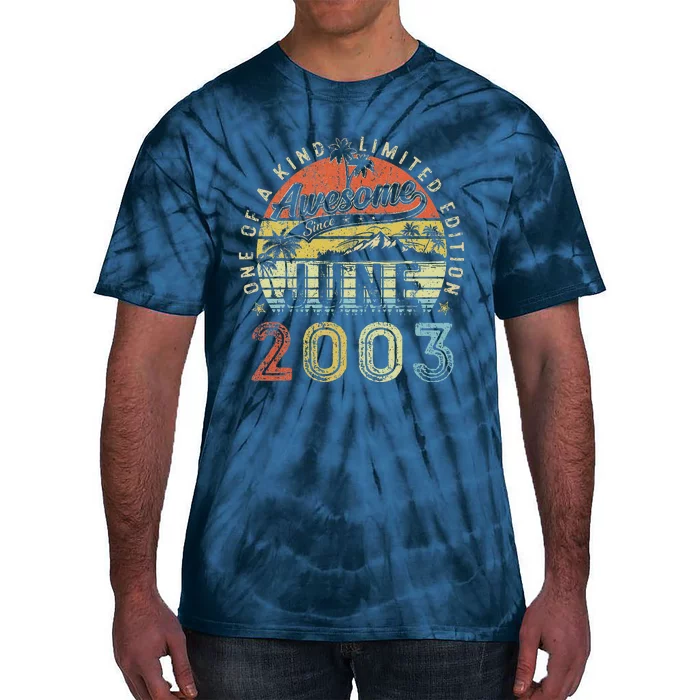 20 Year Old Awesome Since June 2003 20th Birthday Tie-Dye T-Shirt