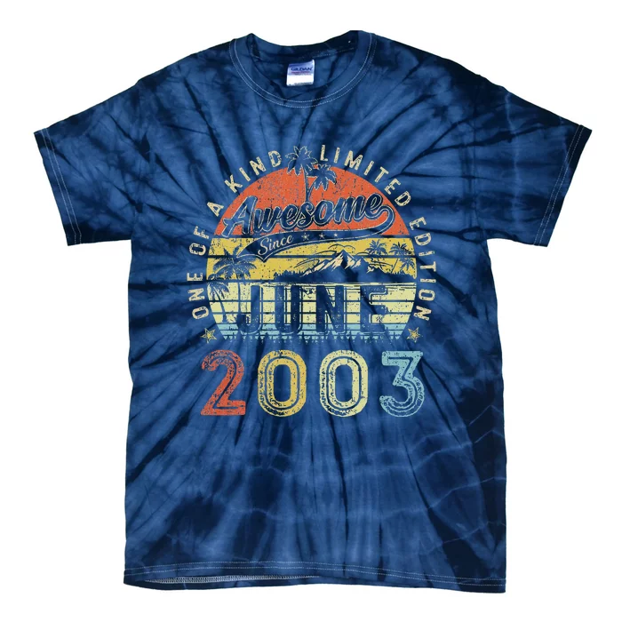 20 Year Old Awesome Since June 2003 20th Birthday Tie-Dye T-Shirt