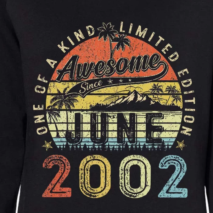 21 Year Old Awesome Since June 2002 21th Birthday Womens California Wash Sweatshirt