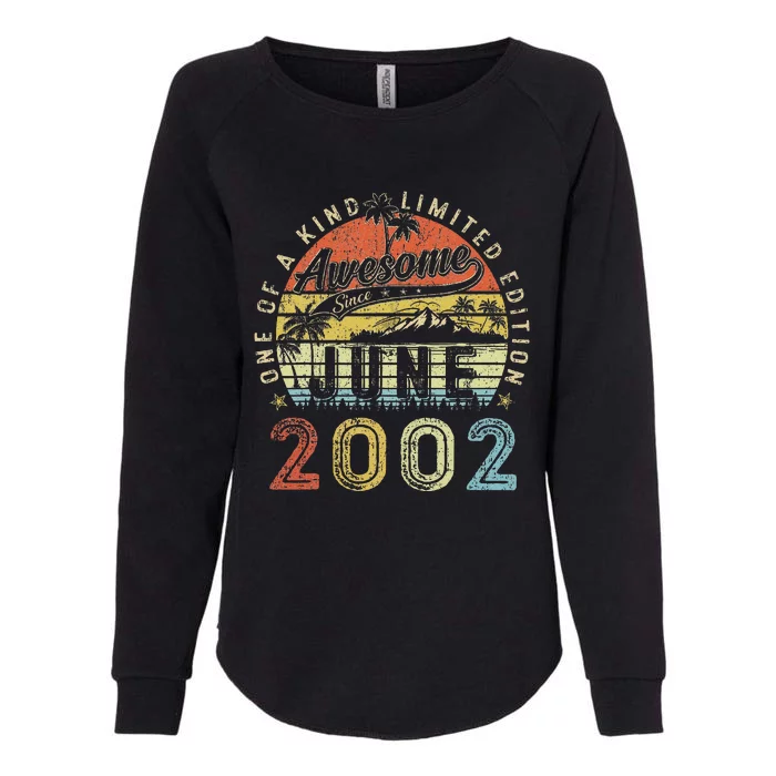 21 Year Old Awesome Since June 2002 21th Birthday Womens California Wash Sweatshirt