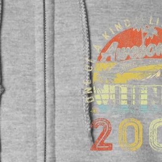 21 Year Old Awesome Since June 2002 21th Birthday Full Zip Hoodie