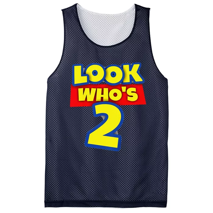 2 Year Old Birthday Party Toy Theme Look WhoS 2 Mesh Reversible Basketball Jersey Tank