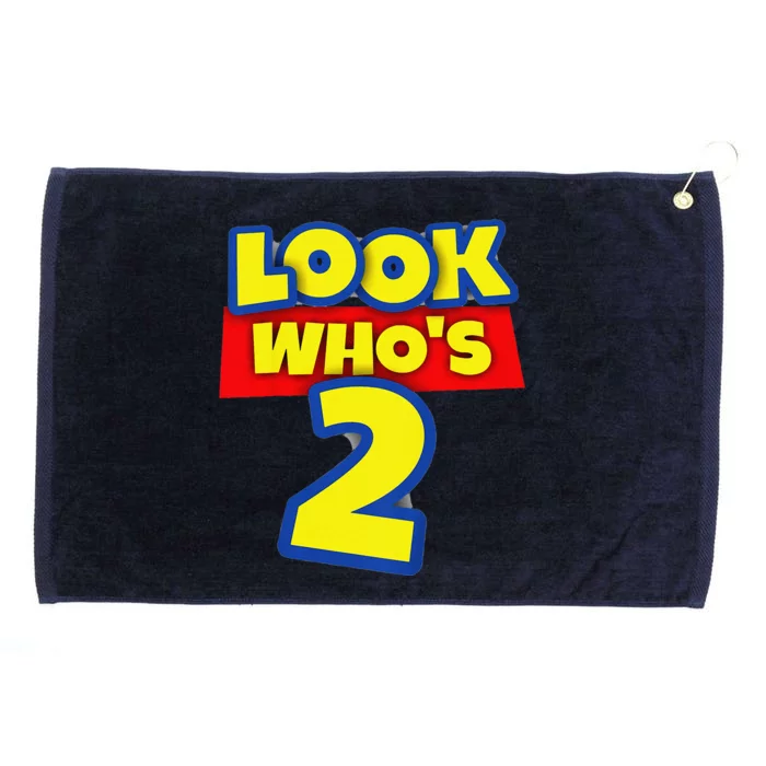 2 Year Old Birthday Party Toy Theme Look WhoS 2 Grommeted Golf Towel