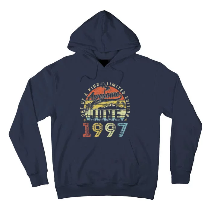 26 Year Old Awesome Since June 1997 26th Birthday Tall Hoodie