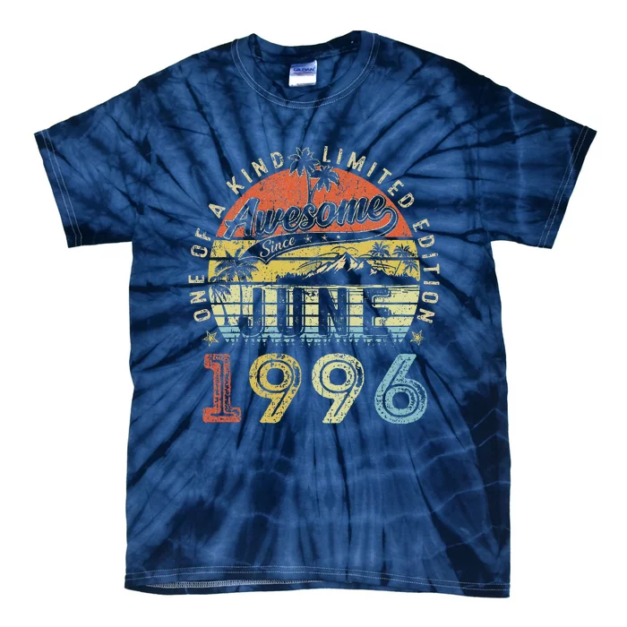 27 Year Old Awesome Since June 1996 27th Birthday Tie-Dye T-Shirt