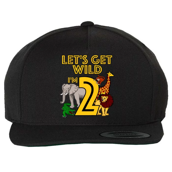 2 Year Old Zoo Birthday Safari Jungle Animal 2nd Gift Wool Snapback Cap