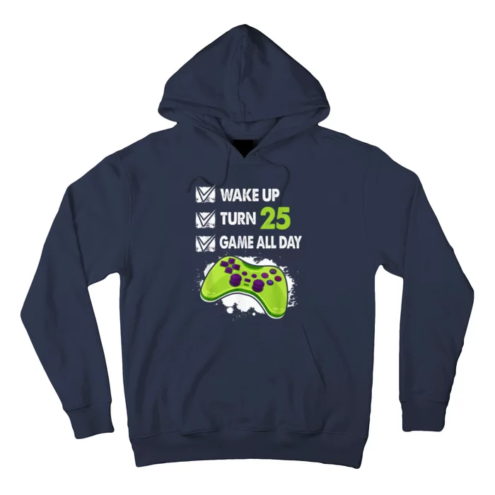 25 Year Old Gifts  Boy Gamer Birthday Party 25th Birthday Hoodie