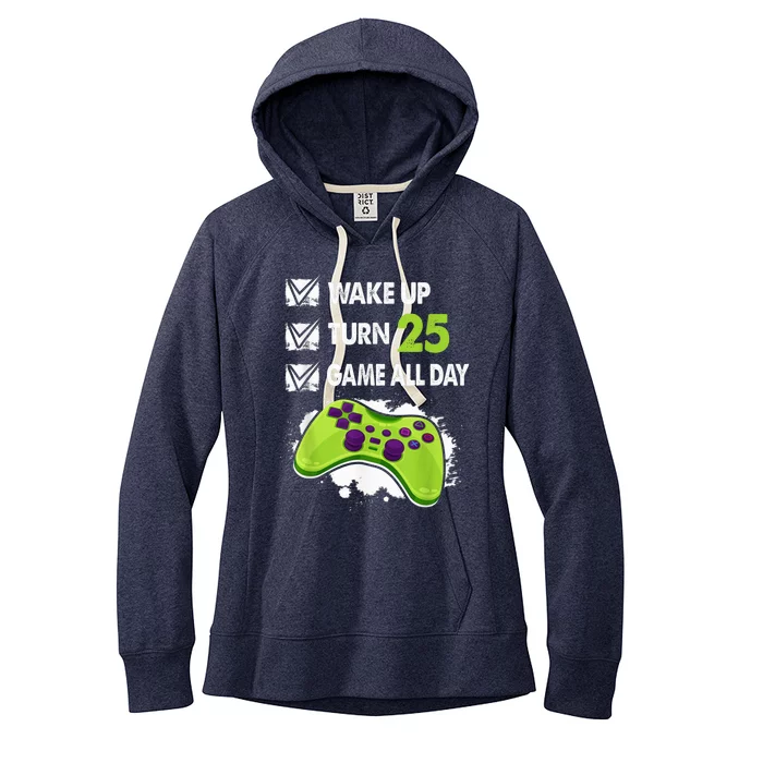 25 Year Old Gifts  Boy Gamer Birthday Party 25th Birthday Women's Fleece Hoodie