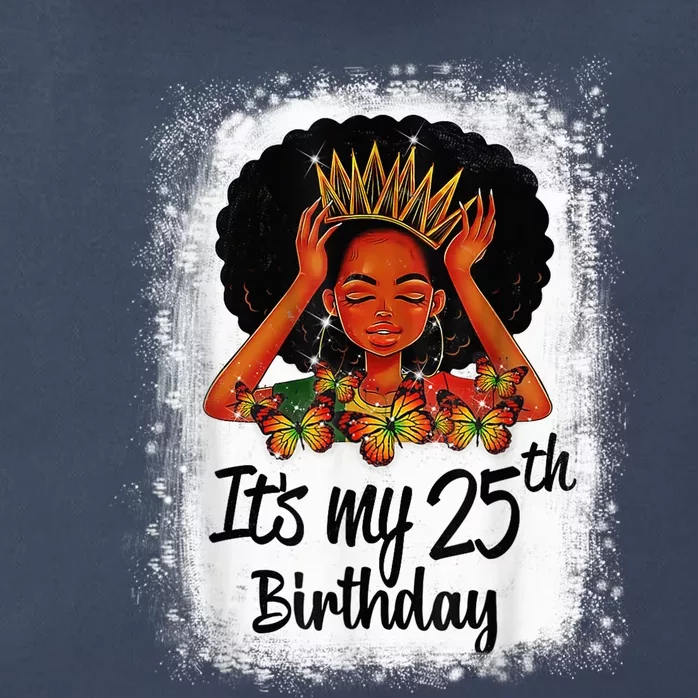 25 Years Old Black Melanin Wo Girl It's My 25th Birthday Zip Tote Bag