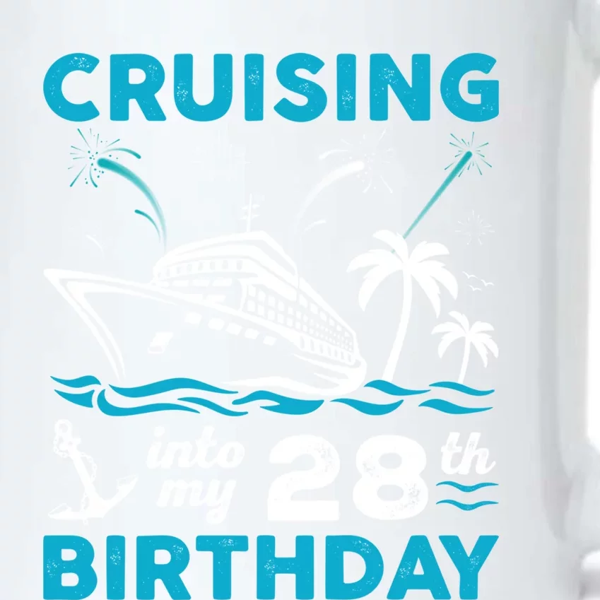 28 Year Old Birthday Cruising Into My 28Th Birthday Cruise Cute Gift Black Color Changing Mug