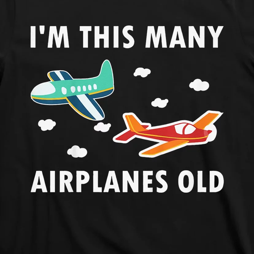 2 Years Old Airplanes Old 2nd Birthday T-Shirt