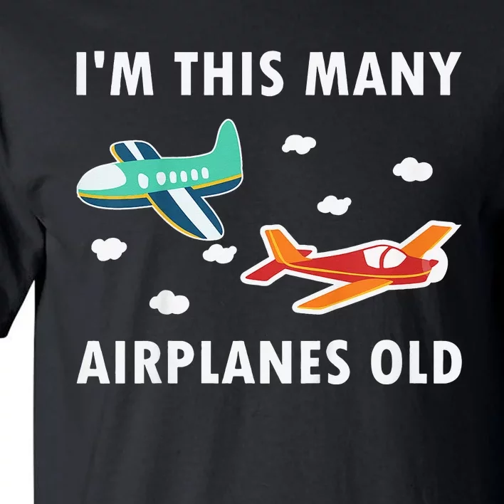 2 Years Old Airplanes Old 2nd Birthday Tall T-Shirt