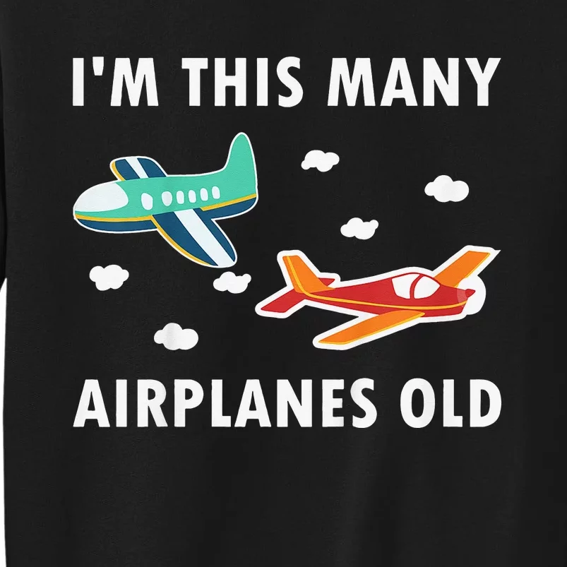 2 Years Old Airplanes Old 2nd Birthday Tall Sweatshirt