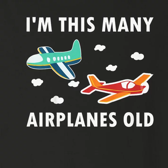 2 Years Old Airplanes Old 2nd Birthday Toddler Long Sleeve Shirt