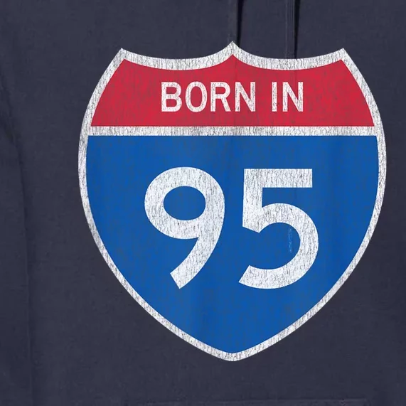 28 Year Old: Car Road Sign 1995 28th Birthday Premium Hoodie