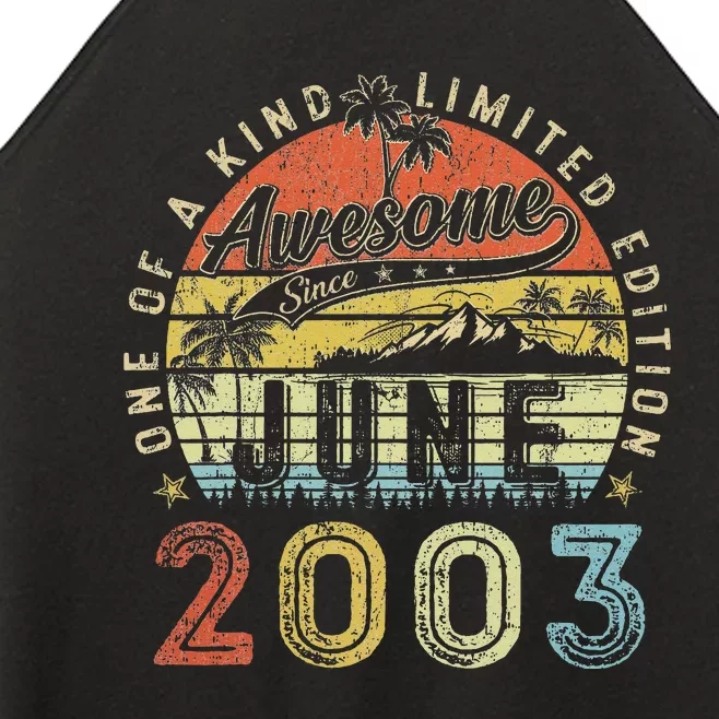 20 Year Old Awesome Since June 2003 20th Birthday Women’s Perfect Tri Rocker Tank