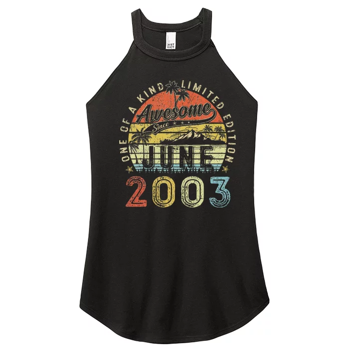 20 Year Old Awesome Since June 2003 20th Birthday Women’s Perfect Tri Rocker Tank